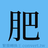 肥的簡體字寫法·字形