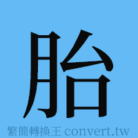 胎的簡體字寫法·字形