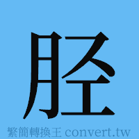 胫的簡體字寫法·字形